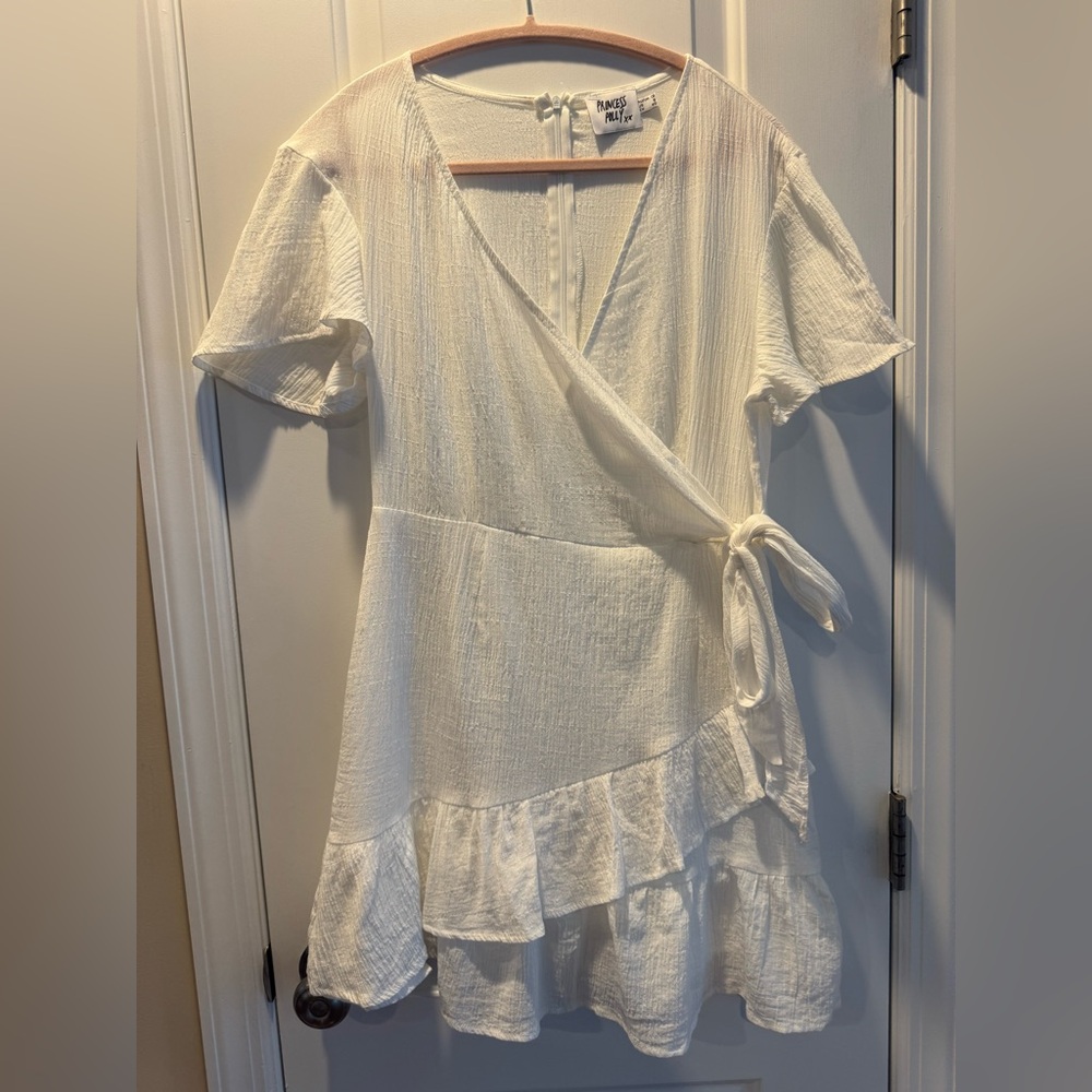 Princess Polly White Wrap Dress
